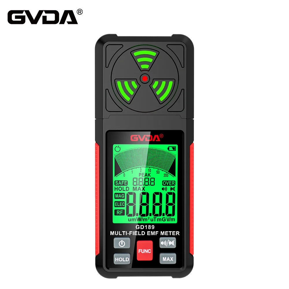 GVDA Professional Electromagnetic Field Radiation Meter Magnetic Electric Radio Frequency Strength Tester EMF Meter RF Detector