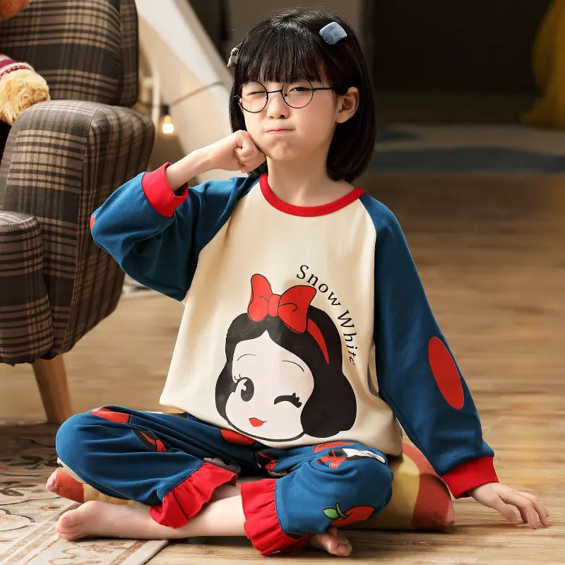 Disney Snow White autumn new children's pajamas cartoon animation star Dailu long-sleeved Mickey loungewear