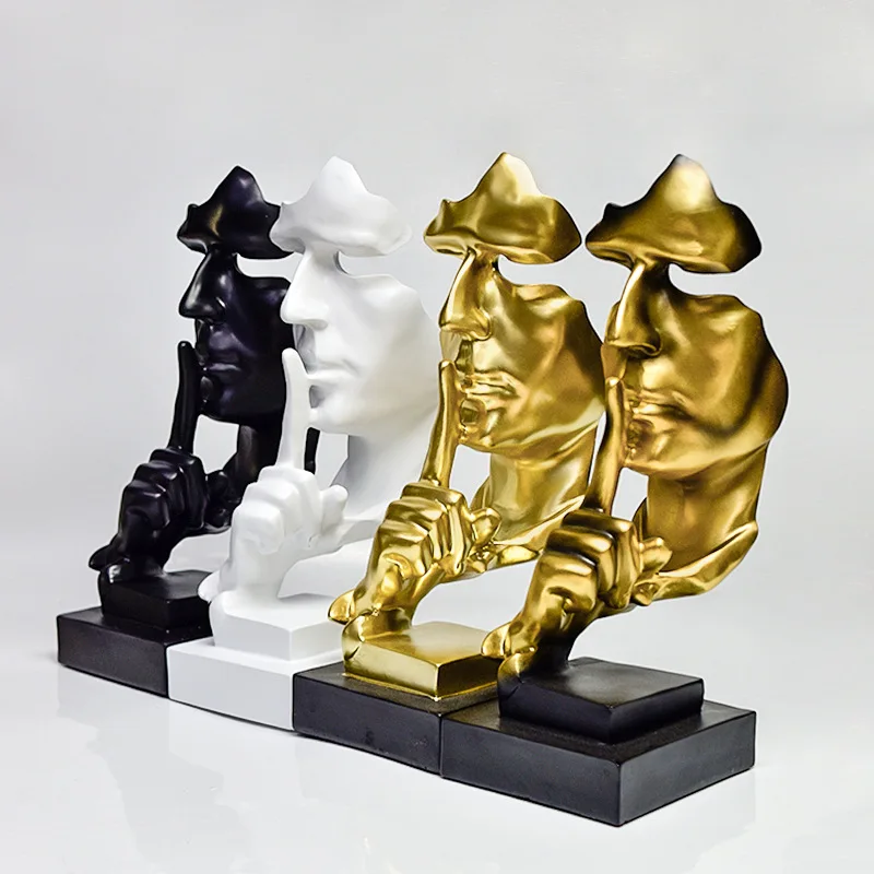 Hot-selling mask abstract figure resin ornament living room coffee table wine cabinet statue high-end home decoration