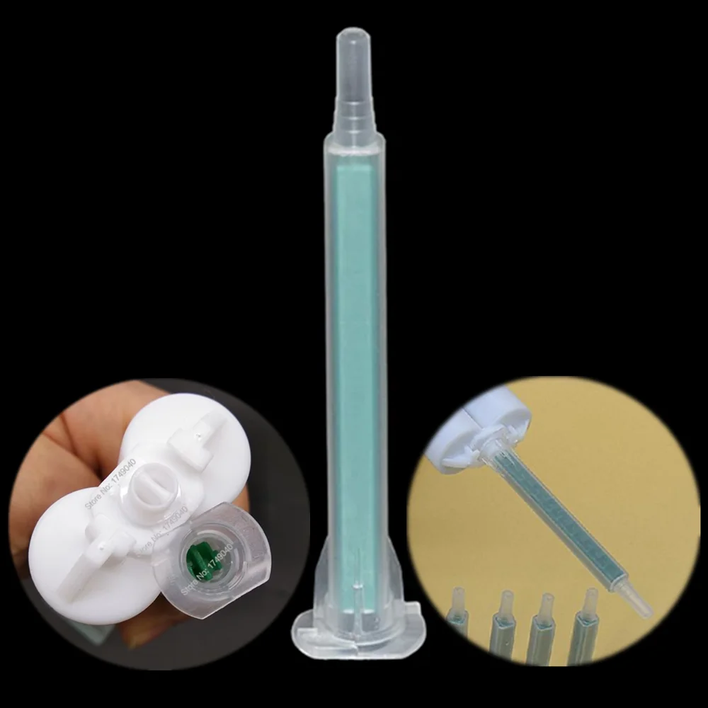

50pcs Mixing Nozzles AB Glue Resin Static Mouth Tube 83mm Square Bayonet Mixing Tube Mixer Set for 50ml 1:1 Adhesive Cartridges