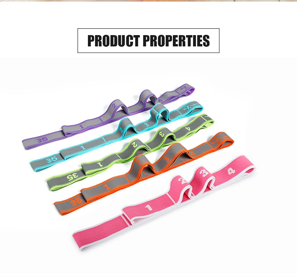 Yoga-Stretchgurt, Stretchband mit 8-Schlaufen, Yoga-Gurt, Schulterschoner für Anfänger für effektives Dehnen, Yoga-Training – Detail 15