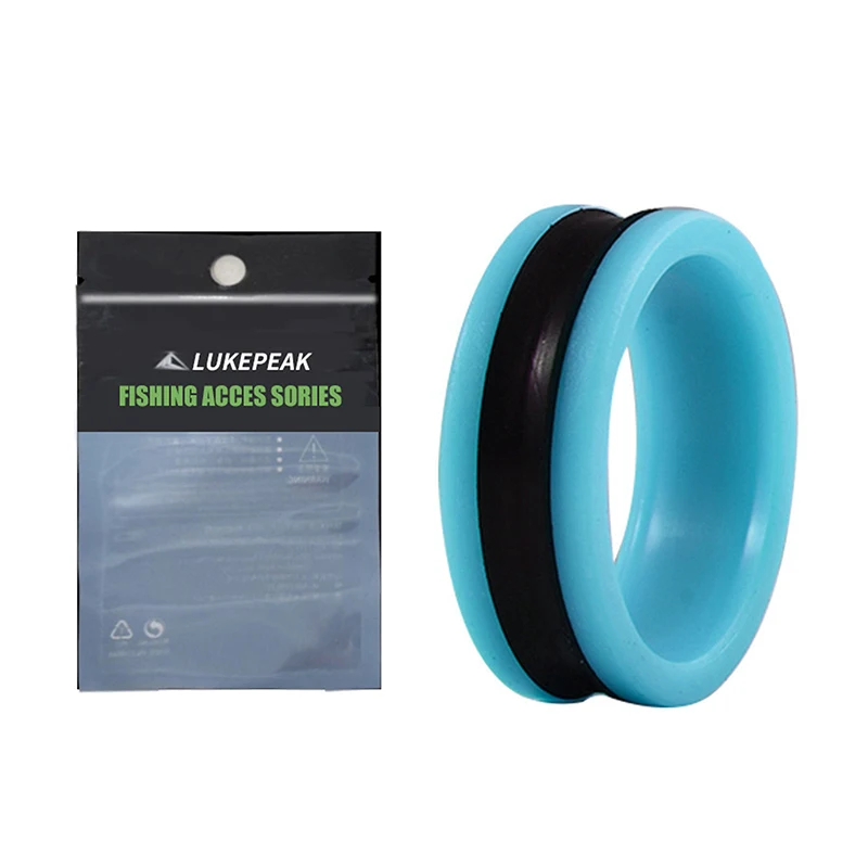 1/2 قطعة خط الصيد مجتذب المضادة للانزلاق المطاط حلقة المحمولة خط سحب حلقة سبائك الألومنيوم الصيد معالجة أداة معدات صيد الأسماك