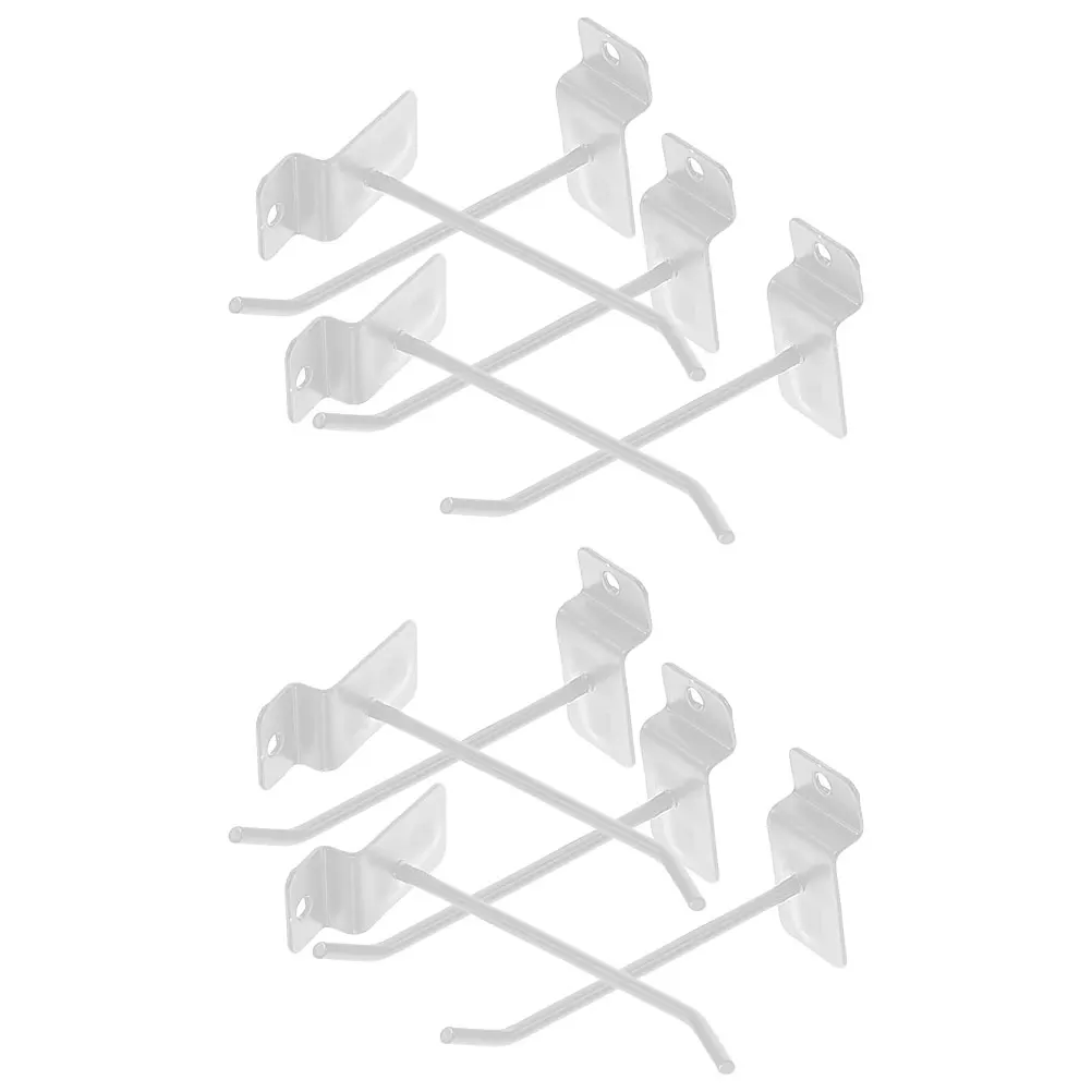 

10pcs Supermarket Shelf Hooks Pegboard Tool Utility Iron White Lightweight Easy Install Versatile