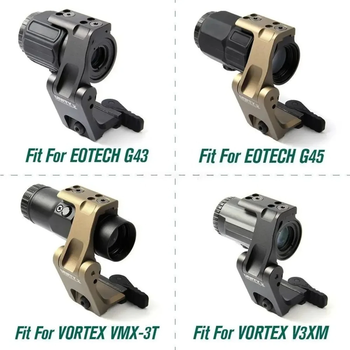 

Крепление UNITY Tactical Unity Fast Mount FTC OMNI с QD-рычагом, оптическая высота 2.26-2.91 дюйма, для прицелов EOTECH G33, G43, G45