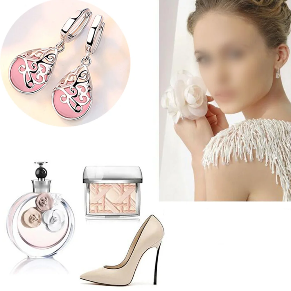 

Creative Opal Tears Cat Eye Drop Earrings Pink White Copper Plated Platinum for Women Party Gift Unique Elegant Cupronickel