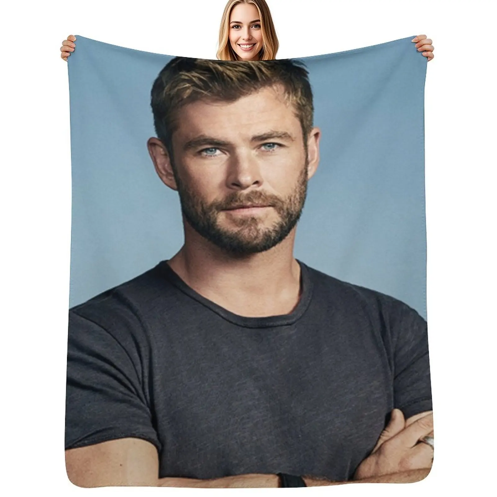 

chris hemsworth Throw Blanket Shaggy for winter Quilt Heavy Blanket