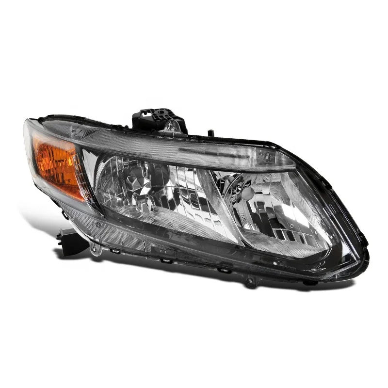 

Apply To For Honda Civic 2012-2015 Coupe Sedan Black Passenger Side Headlight Head Lamp Right USA OEM STYLE 33100TR0A01