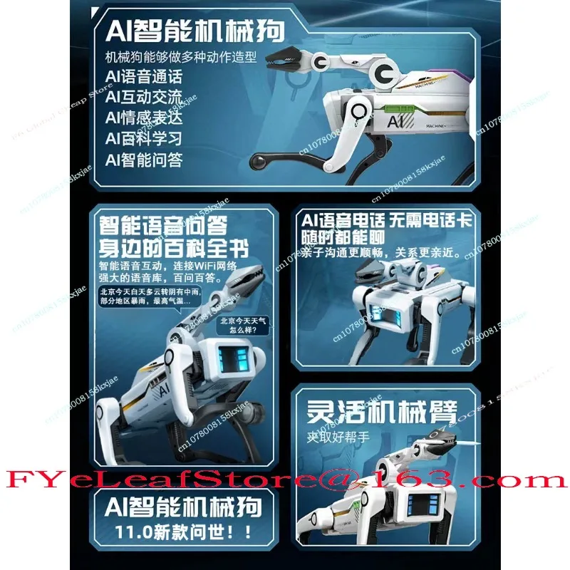 AI intelligent machine dog mechanical electronics manual programming electric remote control boy gift