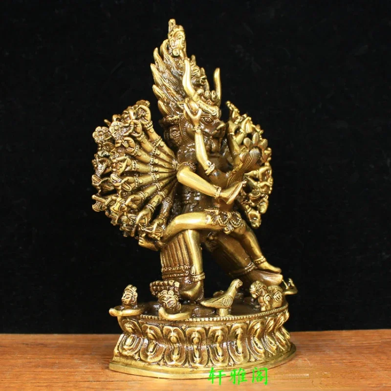 Figurines Pure Copper King Kong Weide Double Body Can Be Installed To Hide The Tantric Buddha Home Put Amulet Peace Auspicious