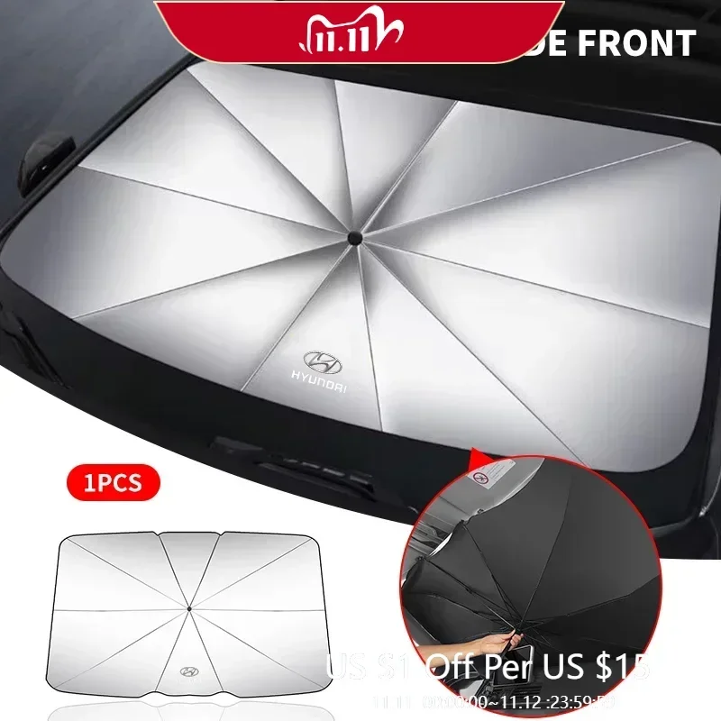 

Car Umbrella Front Windshield Umbrella Shade﻿ For Hyundai Creta SantaFe Kona Genesis Equus Coupe Azera ioniq Auto Accessories