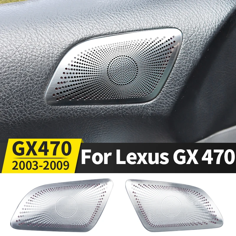 

For Toyota Lexus 2003-2009 470 GX470 2003-2009 Car Door Speaker Grille Cover Set Interior Decoration Accessories Speaker Parts
