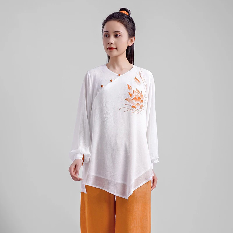 Women's Elegant Martial Arts Clothes Tai Chi Uniform Kung Fu Performance and Competition Costume Traditional Chinese Style