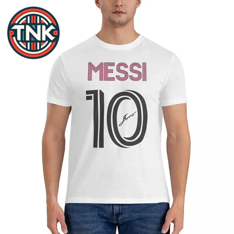 Lässige Miami 10 T-Shirts für Männer Rundhals ausschnitt 100% Baumwolle T-Shirts M-Messi Kurzarm T-Shirt Geschenk idee Tops