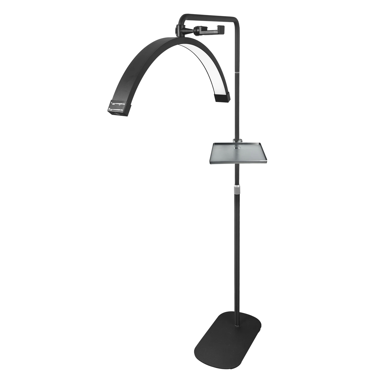 Fosoto FT-Y9 28inch 45W Half-moon Shaped Fill Light Floor LED Light With Stand For Beauty Salons Makeup Eyelash Tattoo