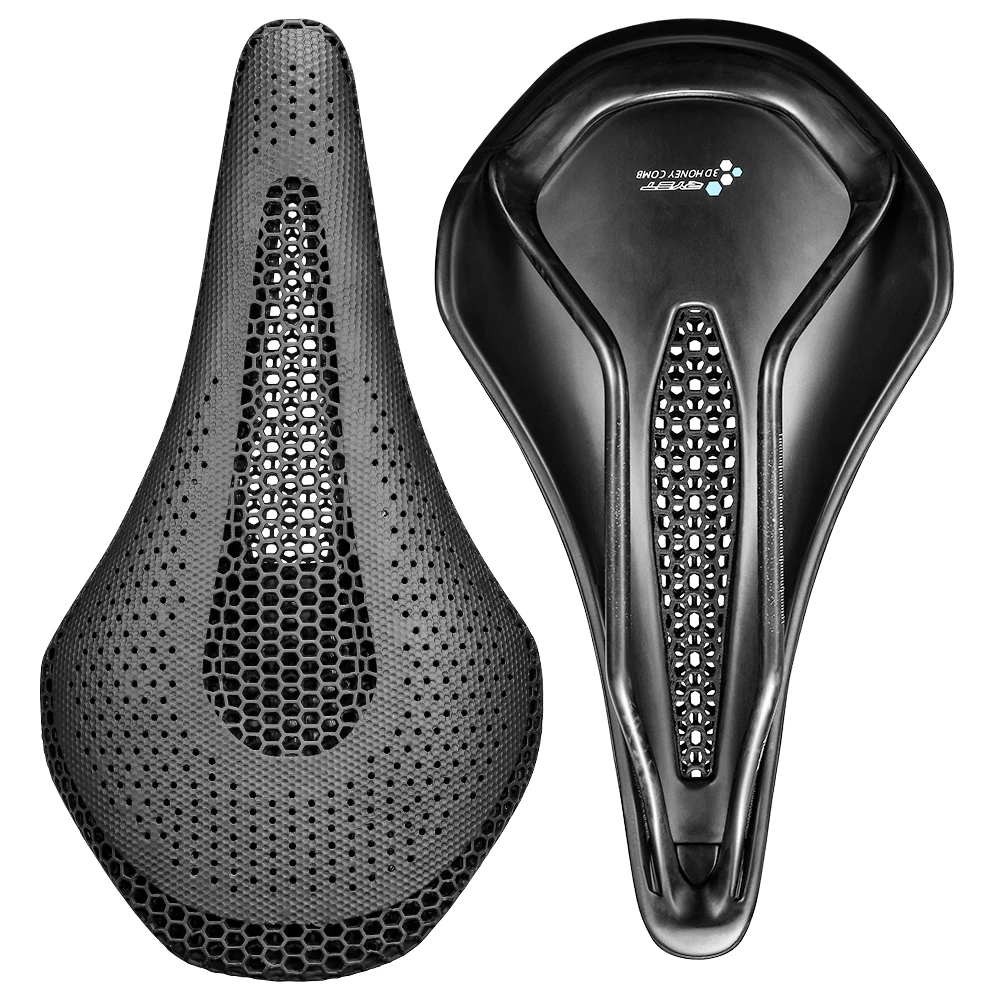 AliExpress 2026RYET Ultra Full Carbon 3D Printed Bike Saddle 205g High Modulus Carbon Fiber Base for MTB Mountain Cycling Saddle Seat 145mm