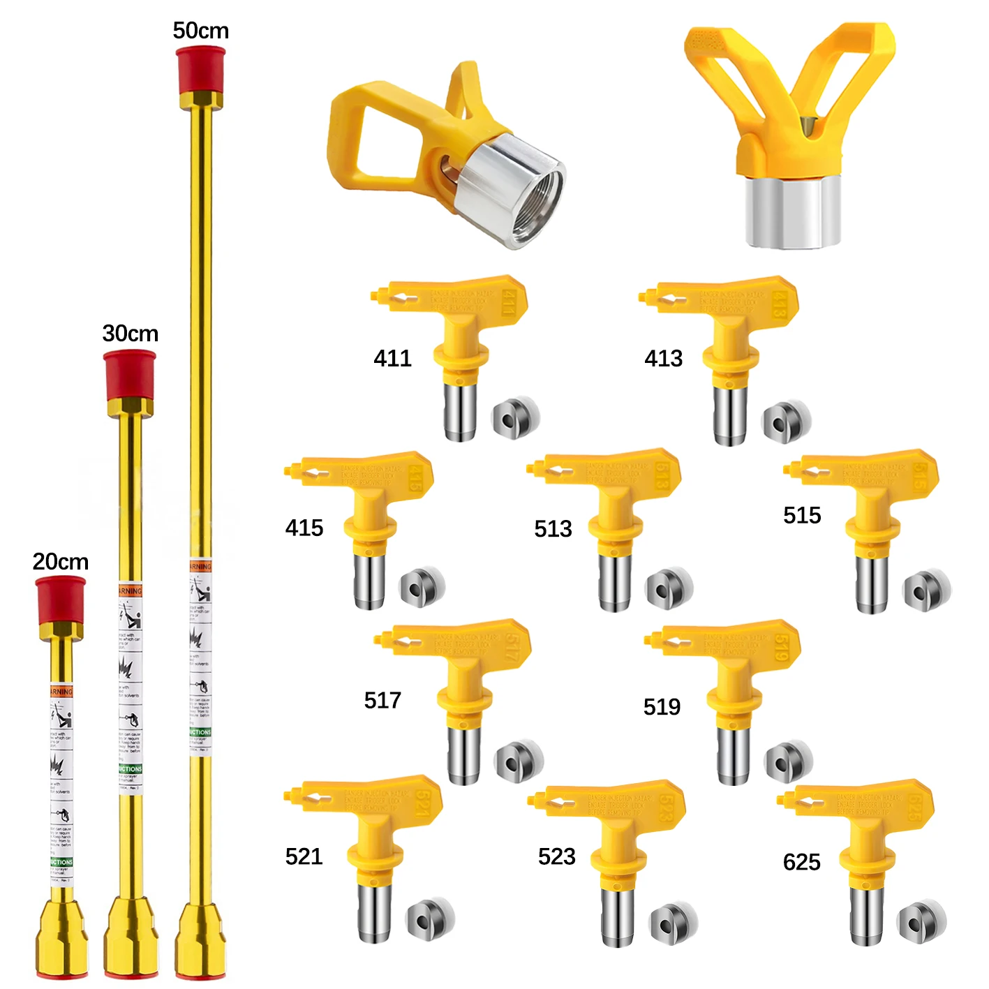 kit-de-15-piezas-de-varillas-de-extension-para-pistola-de-pintura-sin-aire-con-varilla-de-20-30-50-cm-2-protectores-de-boquilla-y-multiples-boquillas-para-pared
