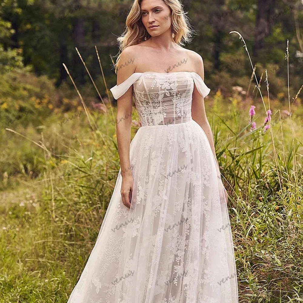 

Glamorous Wedding Dresses Gorgeous Bridal Gowns Lace Appliques Off The Shoulder Robes Pretty Vestidos De Novia Customized 2025