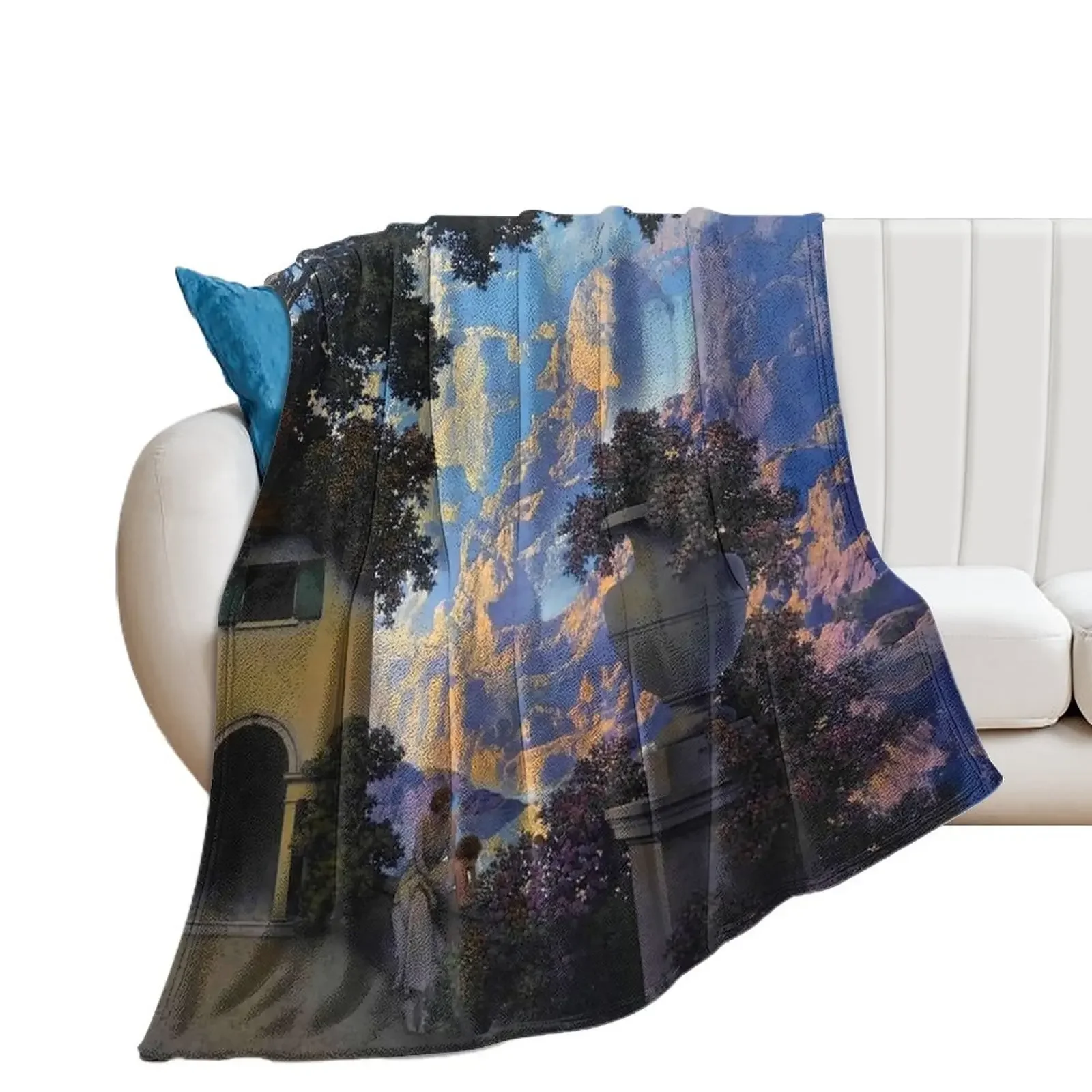 Sunrise (1933) - Maxfield Parrish Throw Blanket Decorative Throw Luxury Throw Soft Plush Plaid Blankets