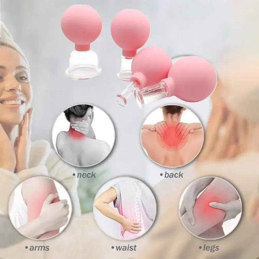 Vacuum Cupping Glass Jar Cellulite Massager For Face Acupuncture Hijama Suction Cup Slimming Fat Burning Health Care Face Sucker