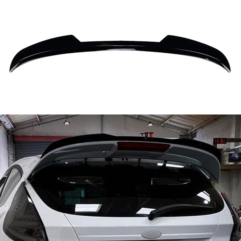 Car Rear Roof Spoiler Wing Rear Trunk Splitter Diffuser Trim For Ford Fiesta ST-Line MK6 MK6.5 2008-2017