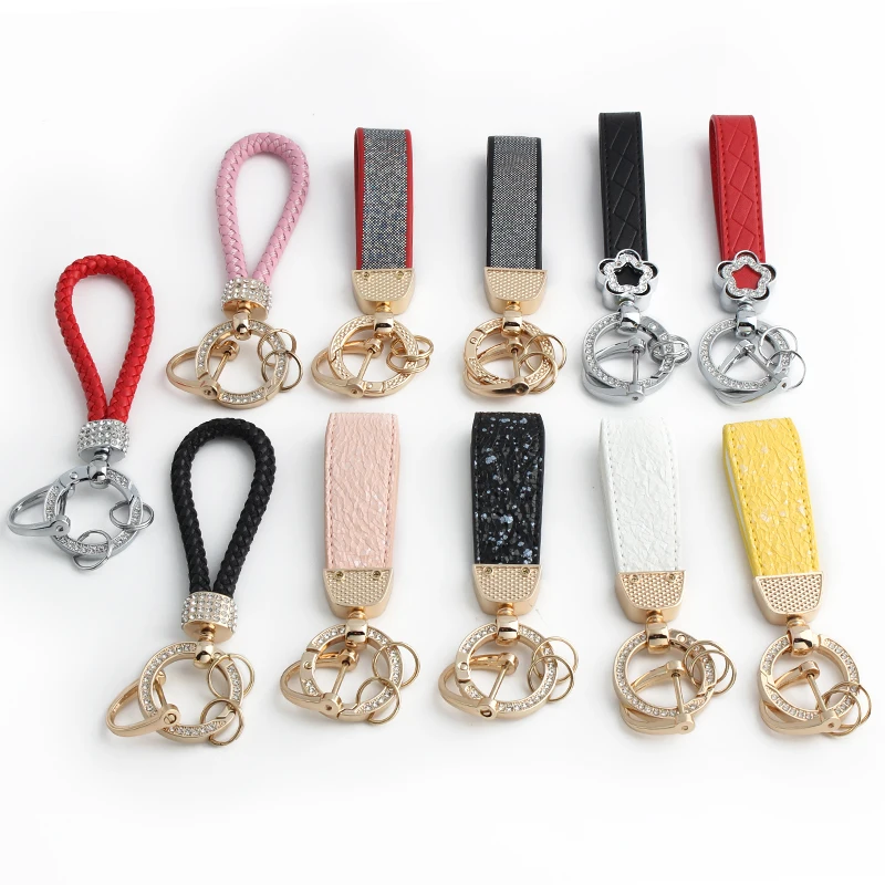 1PC Creative Personality Men and Women Couple Exquisite Schoolbag Keychain Car and Motorcycle Pendant Braided Rope Keychain
