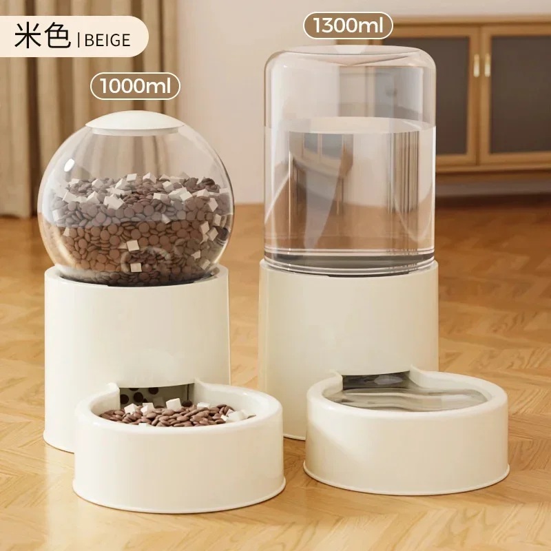 Automatic Cat and Dog Feeder with Waterer Large Dual Bowl Smart Timed Food and Dispenser Water for Busy Pet Owners Home Gift