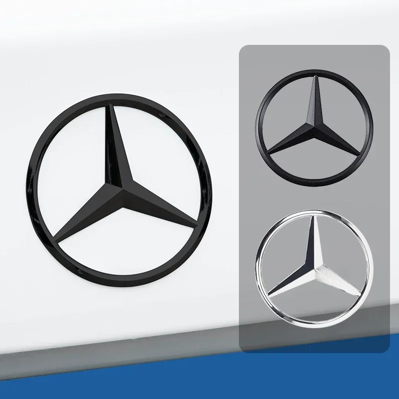 1pc 90mm ABS car trunk sticker replacement logo Mercedes Benz W220 W221 W223 W210 W211 W212 W203 W204 W205