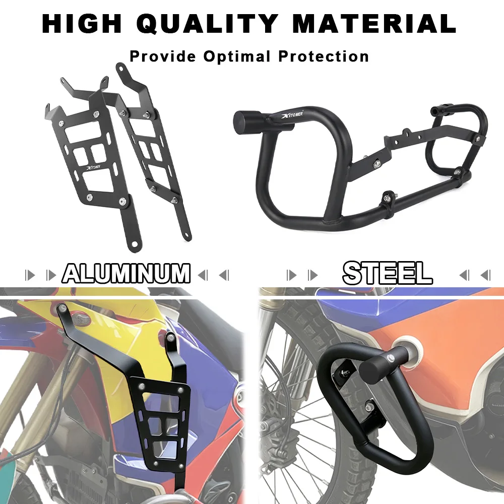 Fit For Kove 450 Rally 2024 2025 2026 Motorcycle Accessories Side Bag Tank Bag & Support Crash Bars Cages Lower Engine Guards