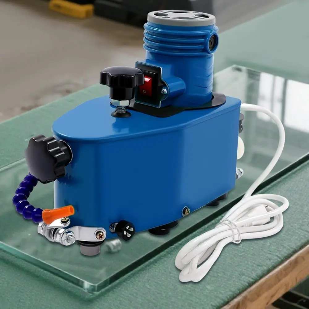 مطحنة وملمع حافة زجاجية محمولة 1100 وات للحجر والسيراميك، سمك 3-20 مم، 8000 دورة في الدقيقة، عجلات متعددة الأشكال، أزرق