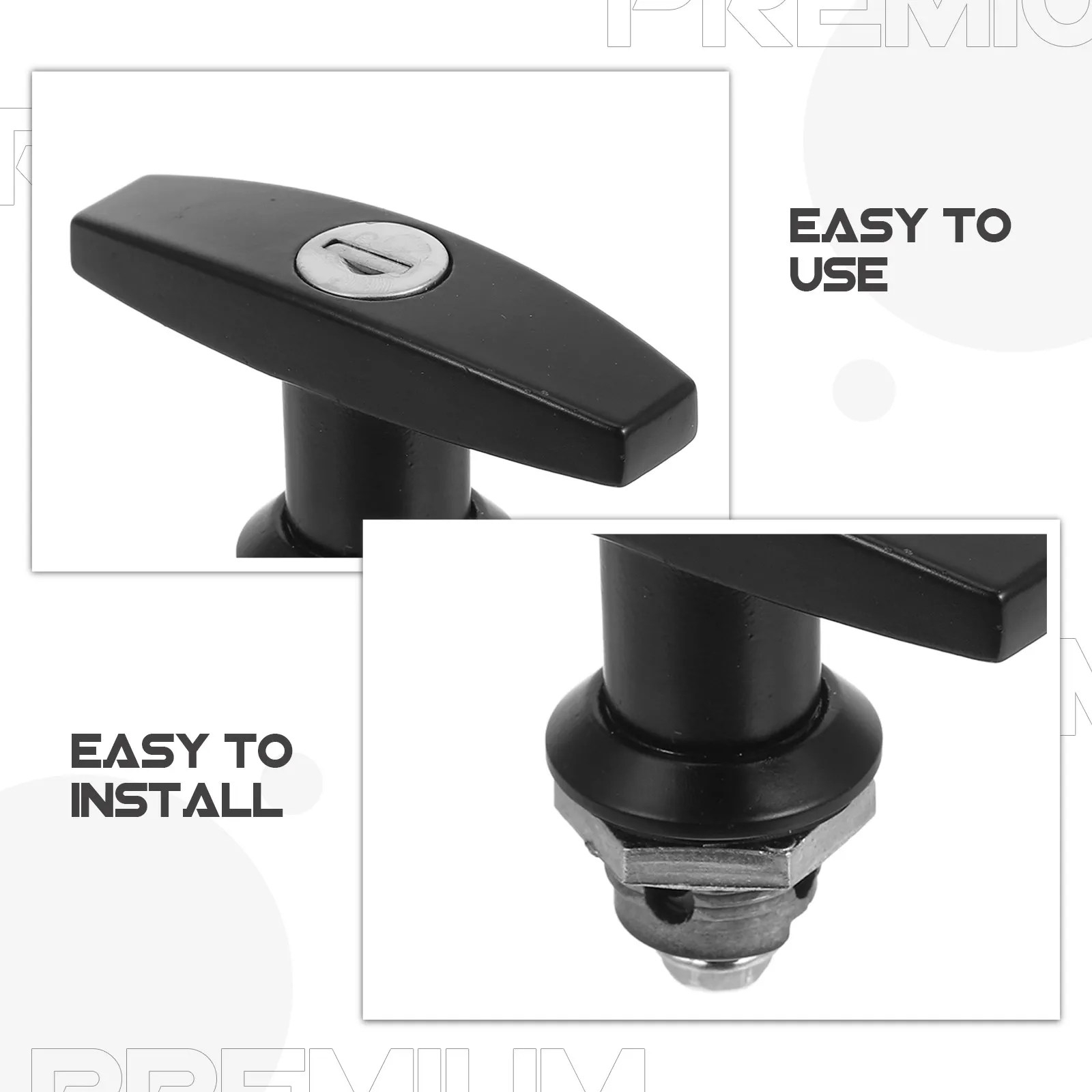 Heavy Duty T-Handle Lock Keyed Cabinet Door Lock Replacement for Filing Cabinet Drawer Toolbox Rv Storage Drawer Locks