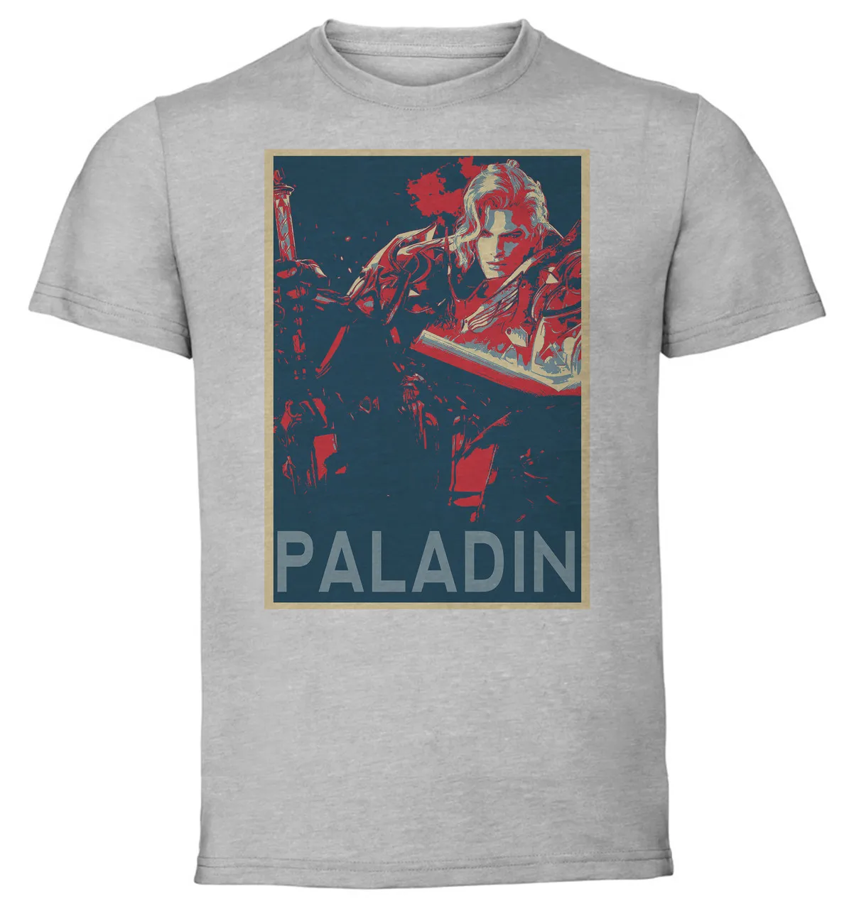 T-Shirt Unisex Grey Propaganda - Lost Ark - Paladin Class SA0997