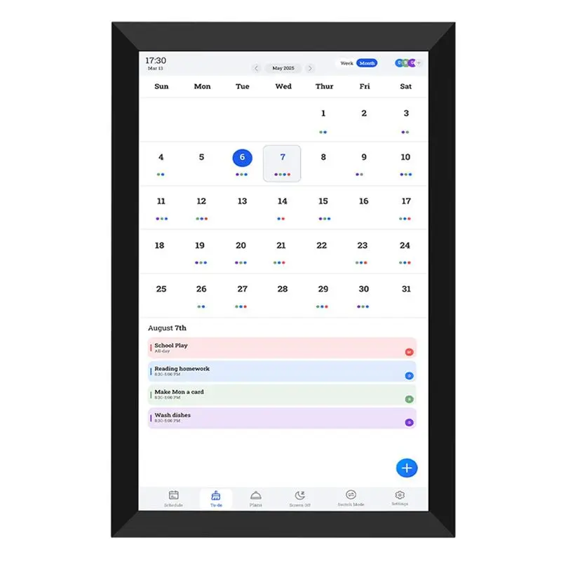 AC57-15.6In Digital Calendar Chore Chart WIFI HD Interactive Touchscreen Smart Family Planner Hearth Digital Calenda