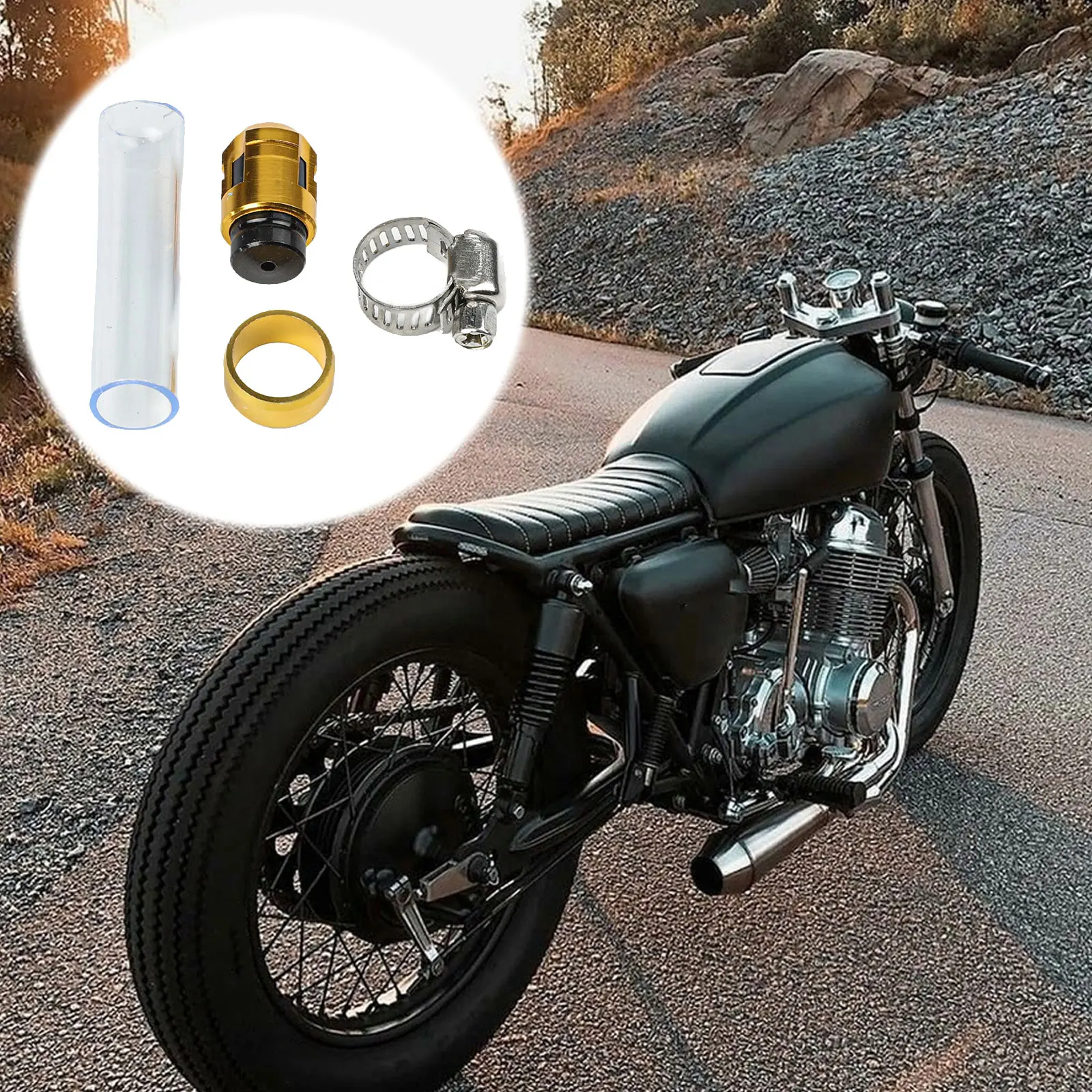Air Filter Drain Pipe Assembly for Motorcycle Applications with Aluminum Alloy End Fitting and Heat-Conductive Silicone Tubing