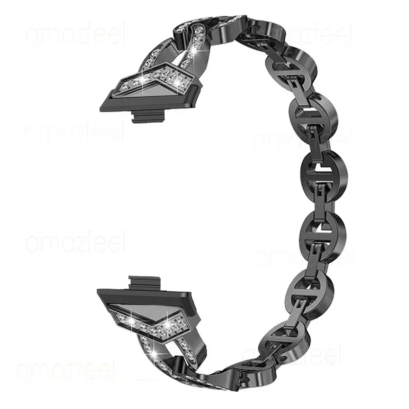 Pulseira de metal para huawei watch fit 3, pulseira de aço inoxidável para huawei watch fit3, pulseira de diamante para huaweiwatch fit 3 correa