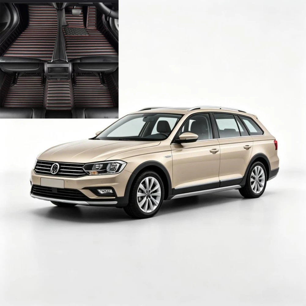 Custom For VW Gran Lavida Cross Lavida Wagon 2013‑2017 PU 3D Waterproof All Weather Car Floor Mats Anti Slip Accessories LHD/RHD