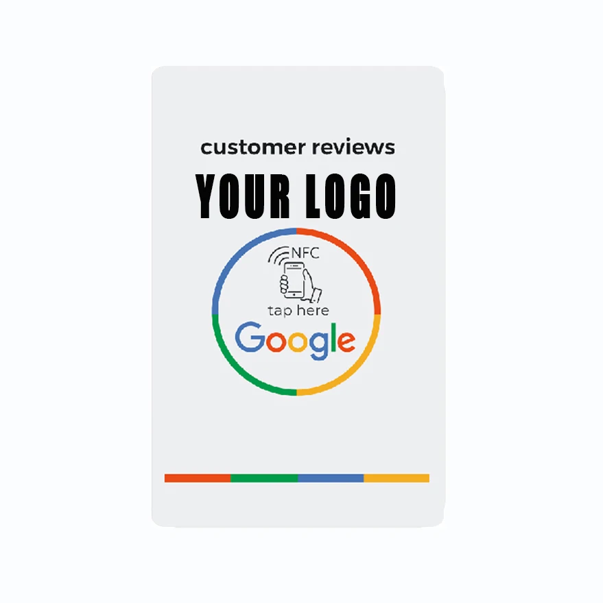 50 cards ntag216 no sticker - Google logo, 100 cards NTAG216 tripadvisor with sticker