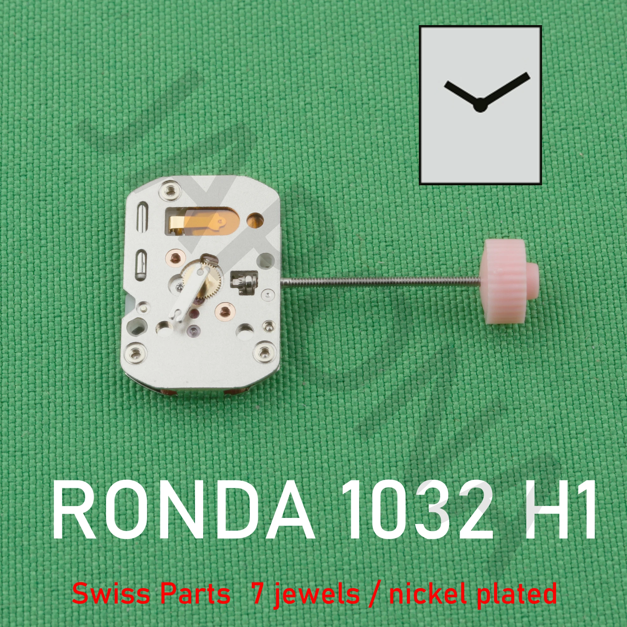 Ronda gerakan 1032 Swiss 1032 h1, gerakan quartz 2 tangan dengan Aksesori tanggal gerakan slimtech gerakan Swiss
