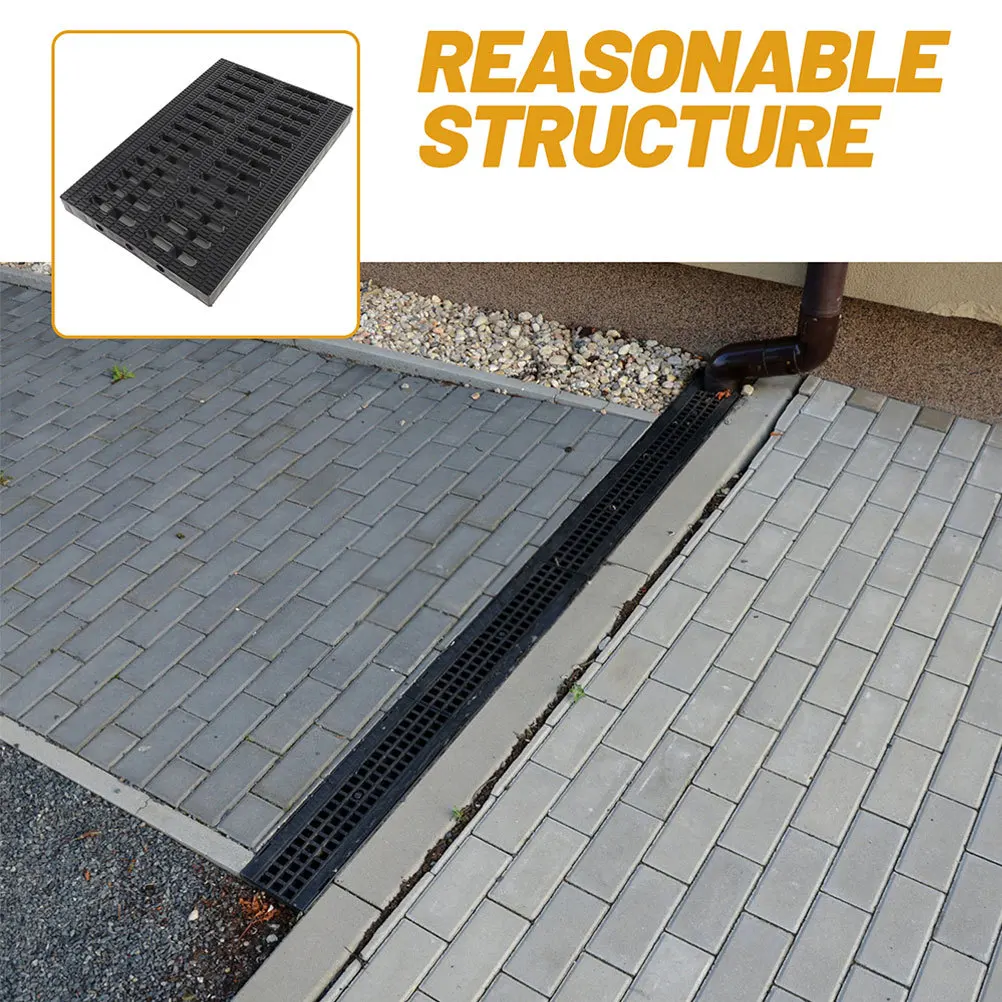 

Drainage Grate Outdoor Trench Cover Sturdy Replaceable Sewer Drain Channel Grate Professional Sewer Supply Trench Cover
