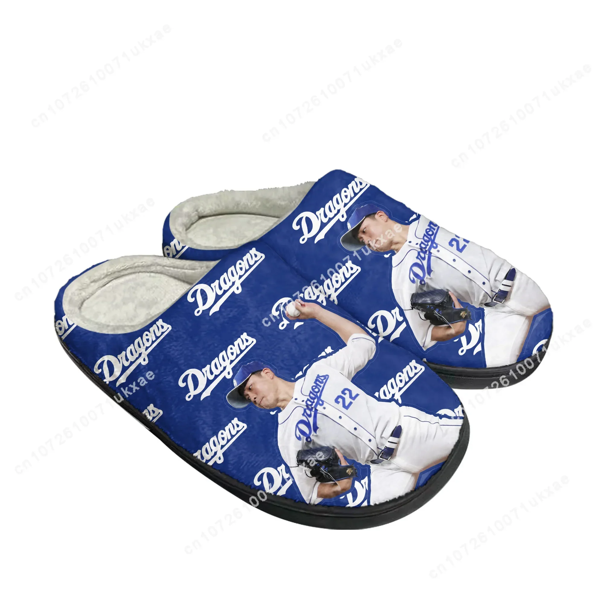 ドラゴンズ Chunichi Dragons baseball Home Cotton Slippers Mens Womens Plush Bedroom Casual Keep Warm Shoes Thermal Indoor Slipper DIY