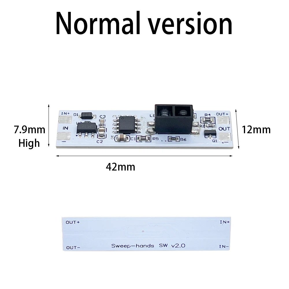 DC 5V-24V 3A /5A Hand sweep Switch Module LED Dimming Control Lamps Active Components Short Distance Scan Sweep Hand Sensor