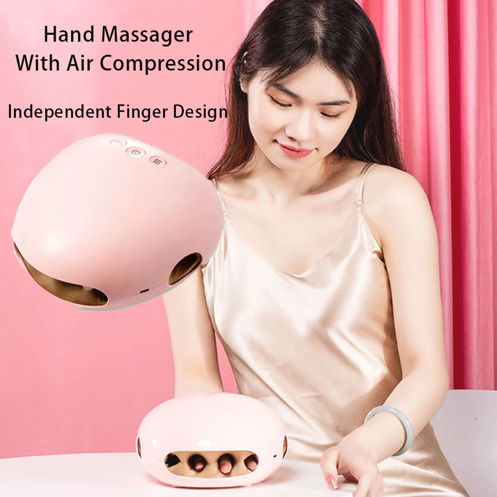 Electric Hand Massager With Air Compression Heated Independent Finger Massage Machine Palm Massage Finger Joints Pain Relieve