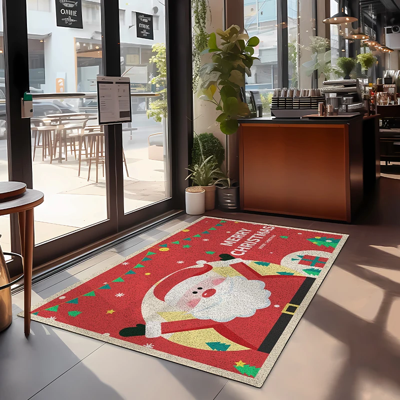 سجادة أرضية لمدخل عيد الميلاد من VIKAMA، مسند للقدمين عند المدخل الرئيسي، ديكور جو في مركز التسوق، ديكور منزلي