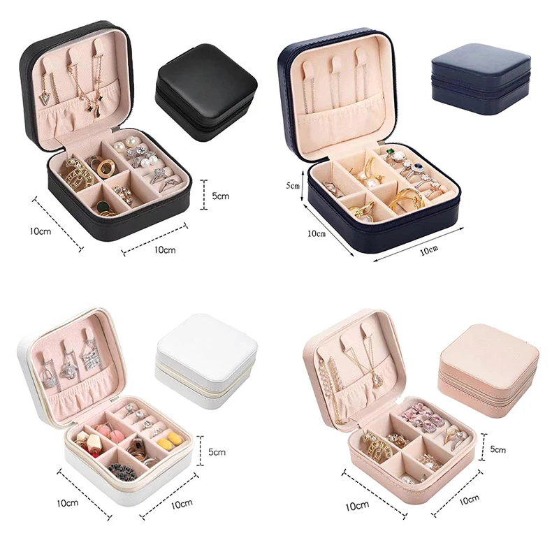 Candy Color Jewelry Organizer Display Storage Box Travel Earrings Necklace Ring Holder Jewelry Case Boxes