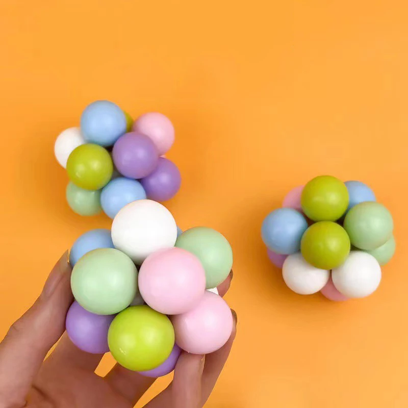 Atomaire Prikkelbaarheid Ballen Macaron Kleur Stress Verlichting Volwassen Anti-Stress Sensorisch Speelgoed Autistische Kinderen Hand Oefeningen