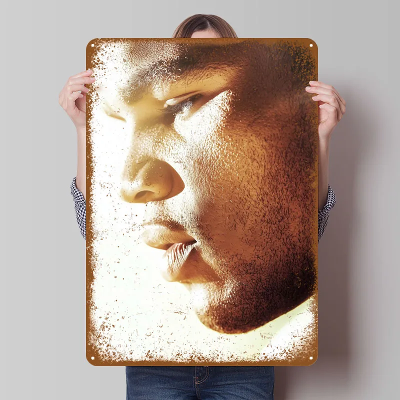 MUHAMMAD ALI жестяные вывески, постеры знаменитостей, плакаты, вещи для дизайна комнаты, металлическая вывеска на заказ для настенного художественного украшения, декор бара