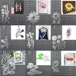 Plum Blossom Lotus Flower Metal Cutting Dies DIY Scrapbooking Album Paper Card Template Mold Embossing Craft Decoration