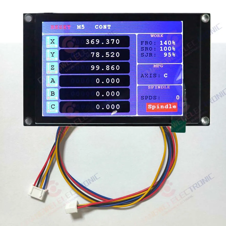 Imagem -04 - Nvmpg Pingente de Controle Cnc com Display Lcd Comunicação Serial Mpg Handwheel Encoder Axis Mach Sistema Controlador Cnc
