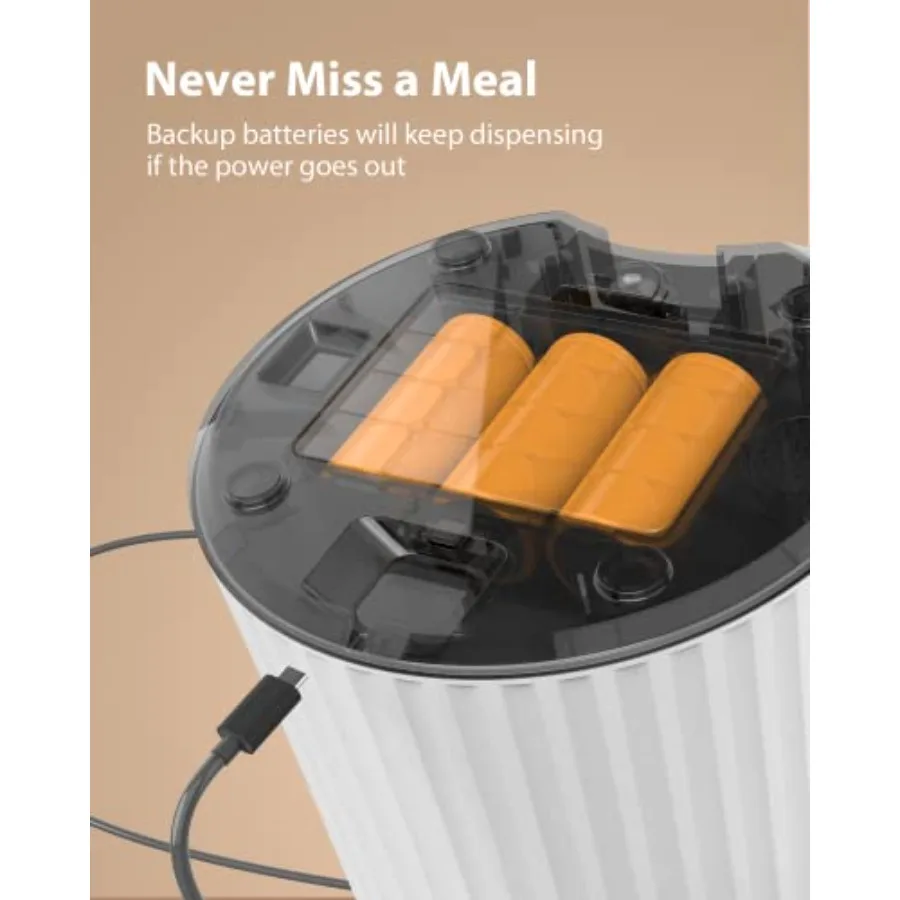 【Spot goods】Timed Automatic Cat Feeders - 4L Programable Dry Food Dispenser for Cats and Small Medium Dogs 6 Meals with Desicca view 4