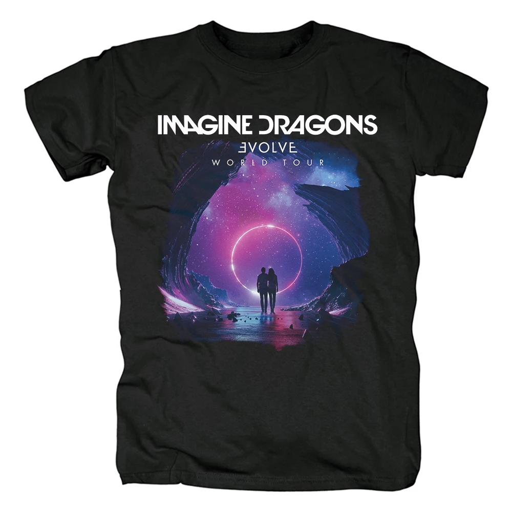 Vintage Imagine T-shirt Rock Band Dragons Street Wear T Shirts Harajuku Fashion Mens Short Sleeve T Shirt Oversized Tee Tops