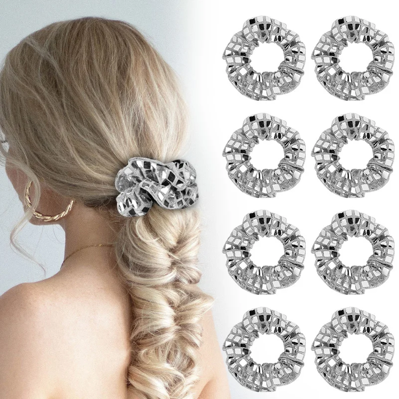 1/6 pièces paillettes Disco boule cheveux cravates mariage nuptiale douche décoration bandeau Bachelorette fête faveurs cadeaux 70s Disco anniversaire